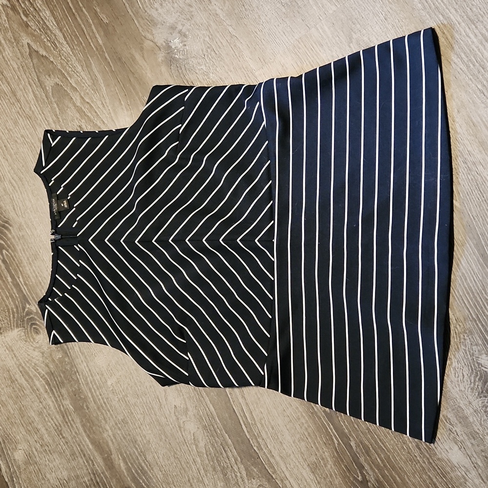 NWOT Ann Taylor Blue and White Striped Tank Top